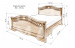 Кровать Милена (сосна, резьба береза)